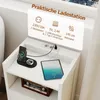Stolik nocny z oświetleniem LED i stacją ładującą, 2 Podgląd zdjęcia produktu 4