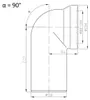 WC-Anschlussbogen 90, 110mm Produktbild-Vorschau 3