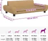 vidaXL Hundebett Braun 100x54x33 cm Samt Produktbild-Vorschau 7