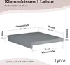 A diagram showing the dimensions of a gray cushion. Produktbild-Vorschau