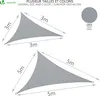 VOUNOT® Sonnensegel Dreieckig inkl. Befestigungsseile Produktbild-Vorschau 5