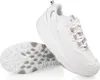 A pair of white athletic shoes shown from a diagonal angle on a white background. Podgląd zdjęcia produktu