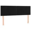 Lit boxspring avec matelas noir 140x200 cm velours Voir les images du produit 4