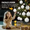 CASARIA® Boules de Noël 100pcs Ø 3-6cm plastique mat Voir les images du produit 4