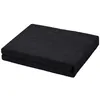 A folded black fitted sheet is shown on a white background. Produktbild-Vorschau