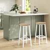 FORTENA Hoher Barhocker Rund 65 cm Eiche Sonoma/Weiß mit Produktbild-Vorschau 6