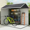 Outsunny Gerätehaus Stahl 4㎡ Gartenschrank mit Fenster Produktbild-Vorschau 14