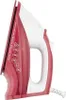A side view of a red and white Russell Hobbs iron. Produktbild-Vorschau