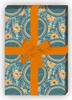 Happy Birthday Geschenkpapier mit Blumen auf blau - G7614, Produktbild-Vorschau 1
