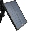 A close-up of a solar panel attached to a black pole. Voir les images du produit