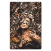 MuchoWow® Mauspad Mousepad Luxus - Frau - Schmetterling Produktbild-Vorschau 1