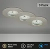 LED Einbauleuchten 3er Set IP44 5W silber Kunststoff Ø7,5cm Produktbild-Vorschau 2