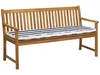 BELIANI Gartenbank mit Auflage Marineblau Akazienholz 160 Produktbild-Vorschau 4