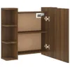 vidaXL Armoire de toilette avec LED brun imitation chêne Voir les images du produit 10