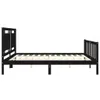Massivholzbett mit Kopfteil Schwarz 200x200 cm , Klassische Produktbild-Vorschau 6