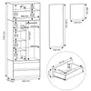 Šatníková skriňa s nadstavcom 90 x 234 cm FRAMIRE B-9-NTIP Náhľad obrázku produktu 7