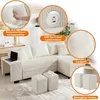 OKWISH Canapé Droit Convertible - 3-4 Places Avec Rangement Voir les images du produit 4