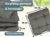 4er Set Stuhlkissen, 38x38 cm, grau, mit Bänder Produktbild-Vorschau 5