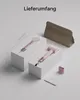Product packaging and accessories for a hair dryer, with dimensions indicated. Voir les images du produit