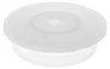 A white rotating cake stand with a clear base and a frosted white top. Anteprima dell’immagine prodotto