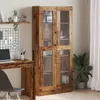 vidaXL Highboard old wood look 82,5x30,5x185 cm materiál na Náhled obrázku produktu 3