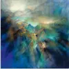 ARTland Glasbild Über allen Gipfeln Größe: 40x40 cm Produktbild-Vorschau 1