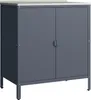 A dark gray outdoor cabinet with a light gray top, shown from the front on a white background. Náhľad obrázku produktu