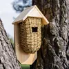 Vogelhaus aus Weidengeflecht aus Holz und Seegras für eine Produktbild-Vorschau 3