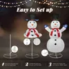 LEADZM 180 cm Schneemann Weihnachtsfigur mit 200 LED , Produktbild-Vorschau 5