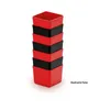 A stack of red and black plastic boxes. Anteprima dell’immagine prodotto