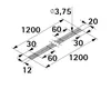 Hettich Stangenscharnier vermessingt 20 x 1200 mm, kürzbar Produktbild-Vorschau 2