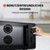 20L 700W Mini mikrovlnná rúra čierna/strieborná Ovládanie Náhľad obrázku produktu 5