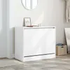 Schuhschrank Weiß 80x42x69 cm Holzwerkstoff Produktbild-Vorschau 3
