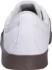 The back view of a white Adidas sneaker with a brown sole. Anteprima dell’immagine prodotto