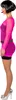 80er & 90er Jahre Netzkleid Pink elastisches Netzshirt Produktbild-Vorschau 4