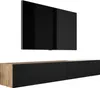 CABINA TV : rovere Wotan / nero opaco, (2 x 100 cm) x 34 x Anteprima dell’immagine prodotto 1