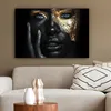 MuchoWow® - Leinwandbilder - Frau - Gold - Porträt - Modern Produktbild-Vorschau 5