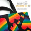 VOID Herz Regenbogen Streifen LGBTQ Tasche 33x33x14cm,15l Produktbild-Vorschau 2