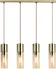 A product shot of a four-light pendant chandelier. Náhľad obrázku produktu