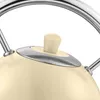 A close-up view of the lid and handle of a cream-colored electric kettle. Podgląd zdjęcia produktu