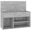 vidaXL Panca per scarpe in cemento grigio 80x30x45 cm Anteprima dell’immagine prodotto 4