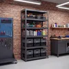 Široký kovový regál v antracitovej farbe: JOHNNY, 1800 x Náhľad obrázku produktu 6