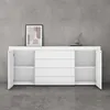 doporro Sideboard Kommode in Weiß matt 167x36 cm Produktbild-Vorschau 4