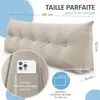 ELONEO Coussin dorsal 140 cm de large, coussin en forme de Voir les images du produit 3