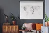 MuchoWow® Wandteppich Wandbehang Weltkarte - Marmor - Grau Produktbild-Vorschau 5