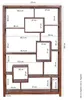 Regał MUMBAI lite drewno sheesham 115 x 180 cm Podgląd zdjęcia produktu 8