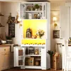 Flieks 180cm Hochschrank mit App-RGB-LED, gewölbte Produktbild-Vorschau 3