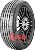 A tire with a wheel rim, with marketing text and a logo overlay. Produktbild-Vorschau