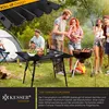 People enjoying a barbecue and playing guitar at a campsite with a KESSER folding table. Produktbild-Vorschau