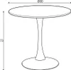 A line drawing of a round table with dimensions indicated. Produktbild-Vorschau
